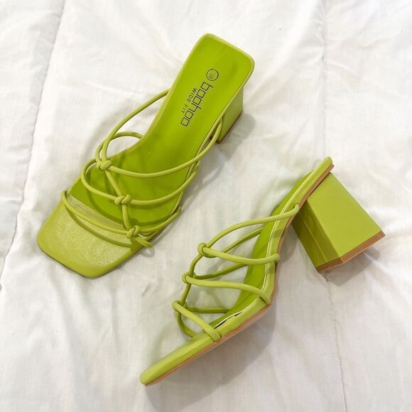 WIDE FIT KNOT DETAIL LOW BLOCK MULES — BRAND NEW - Picture 5 of 6